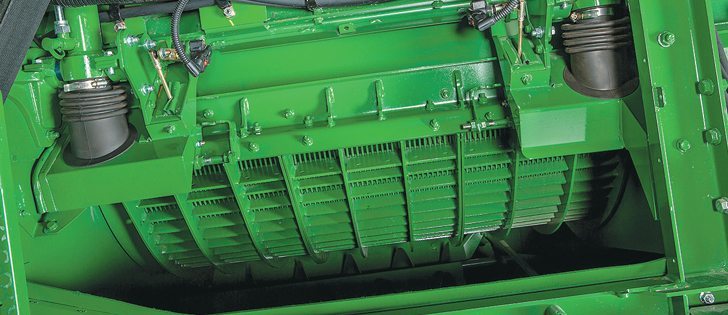 John Deere’s active concave isolation system in rotary combines will begin in 2015.  |  Michael Raine photo