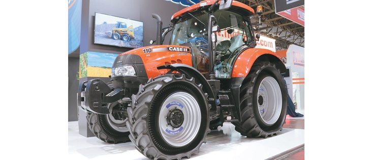 The biggest tire technology breakthrough in decades comes from the little-known Czech Republic company Mitas. It may look like a round rubber tire from a distance, but when viewed from up close to the footprint it looks more like a flat rubber track.  |  Mitas photo
