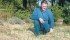 Brian McCormick checks the new crop of garlic, emerging in February in B.C.’s Comox Valley. | Karen Morrison photo