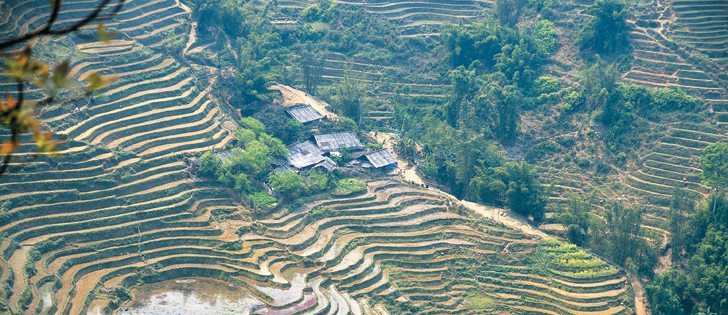 Rice terraces that blanket the countryside near Sapa, Vietnam, are a wondrous sight. |  Arlene and Robin Karpan photo