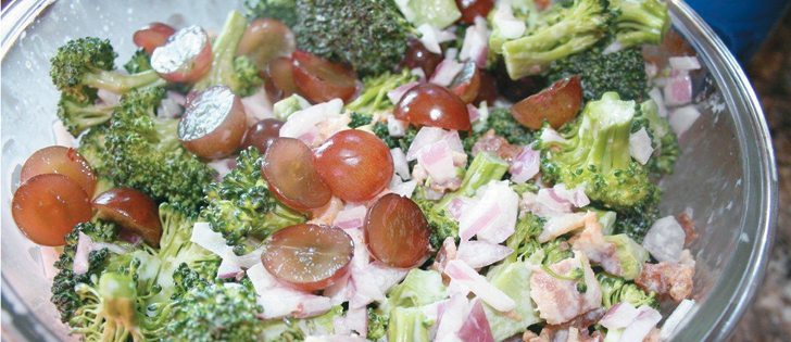 Broccoli and red grape salad makes a healthy side dish.  |  Jodie Mirosovsky photo