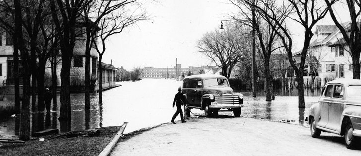 Flooding has always been a danger on the Prairies, as seen in this undated photo.  |  File photo