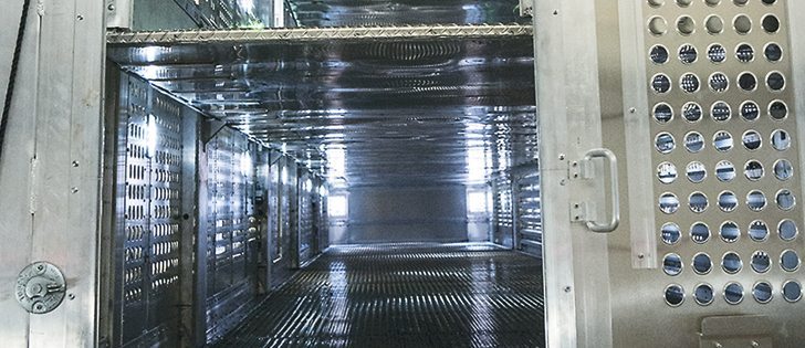 Movable hydraulic decks inside livestock trailers reduce animal stress and make cleaning easier, say the inventors.  |  Steve’s Livestock Transport photo