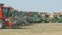 The job was done within three hours and the combines lined up for a photo. | Barb Glen photo