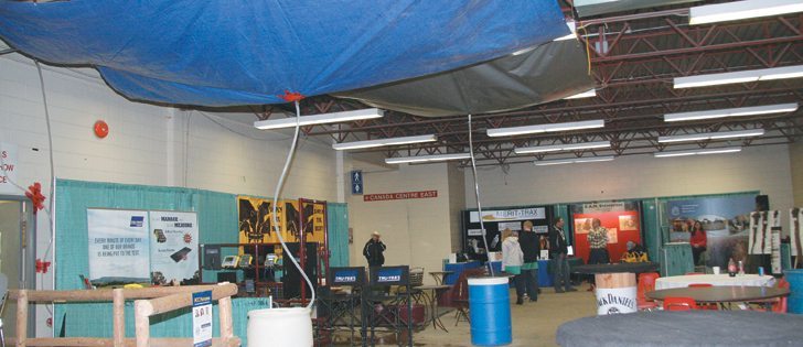 Canadian Western Agribition will be able to say goodbye to tarps, hoses and barrels needed in several buildings during rain storms, thanks to funding for a new international trade centre.  |   File photo
