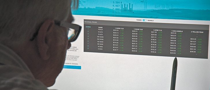 Farmers calling for more price transparency are now able to go to the PDQinfo.ca website to see regional average crop bids. | William Dekay photo