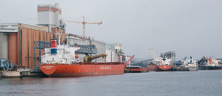 An oversupply of new ships, falling demand for ocean freight and falling fuel prices have slashed the cost of bulk grain shipments.  |  File photo