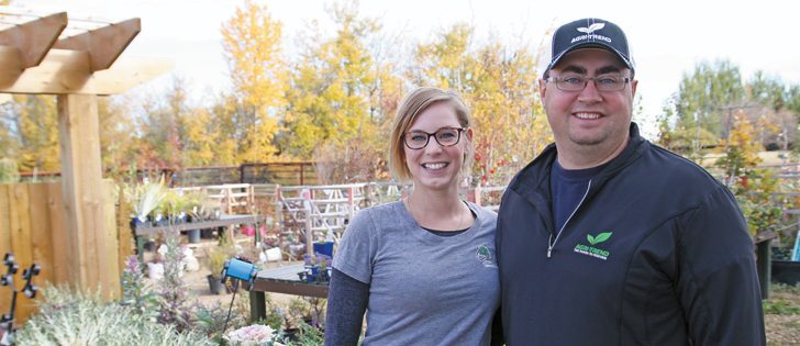 Christie and Tanner Pollack of High Prairie, Alta., opened Christie’s Gardens and Greenhouses three years ago. Christie posts a picture on Facebook every day to show off flowers or giftware to attract customers and plans to launch an online seed catalogue and store this fall.  |  Mary MacArthur photo