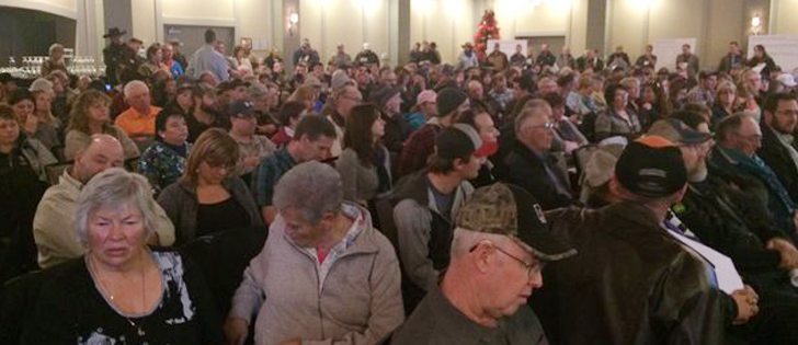 It was standing room only at the first public consultation meeting for Bill 6 that, if passed, would see farm workers covered by occupational health and safety guidelines. | Mary MacArthur photo
