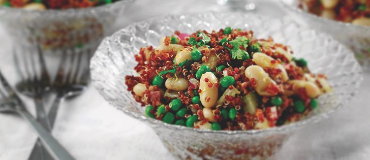 Quinoa salad with Aji Amarillo dressing. Canolainfo.org photo