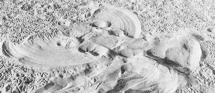Phyllis Cunningham travelled to Spain and took a picture with her to show locals how Canadians make angels in the snow. They showed her how they make angels in the sand.  |  Phyllis Cunningham photo