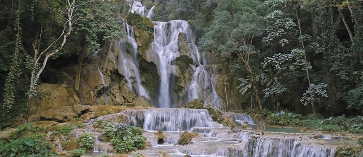  The picturesque Kuang Si Falls can be found near Luang Prabang, Laos.  |  Arlene & Robin Karpan photo