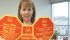 Wendy Bennett, executive director of AgSafe, holds up chemical storage stickers the group provides free to B.C. farmers. | Mary MacArthur photo