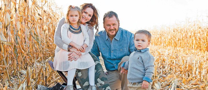 Jason and Laura Kehler, along with Paisley, 4 and Wyatt, 2, farm near Carman, Man. They are Manitoba’s Outstanding Young Farmers for 2016.  |  Kehler family photo