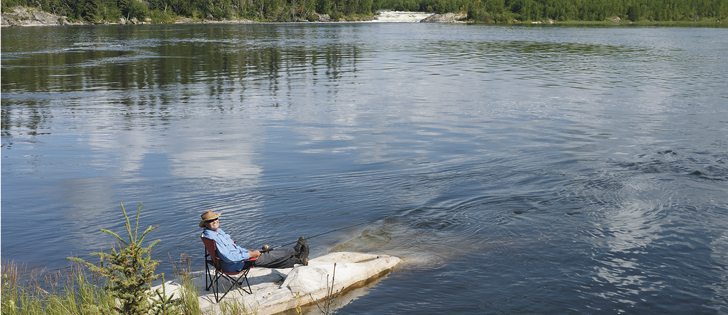 We enjoyed catching walleye at our campsite on a lake below North Falls. | Arlene & Robin Karpan photo