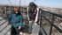Volunteers Norm Duerr, left, and Dan Steiner at the top of the renovated tower. | Karen Morrison photo