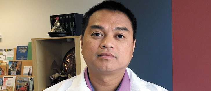 Darwin Tatel of San Miguel Mills Inc., is pleased with CGC efforts to ensure CWRS wheat has the consistant characteristics needed.
|  Ed White photo