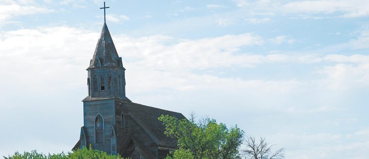 The Fish Creek church still stands near Batoche, Sask., despite closing its doors more than a half century ago. | Brian Cross photo