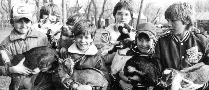 Members of the Graysville 4-H Goat Club in Graysville, Man., posed for a photograph in March 1984.
|  File photo