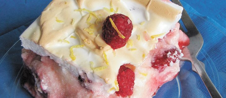 Raspberry freezer dessert can be made ahead and frozen. |  Betty Ann Deobald photo