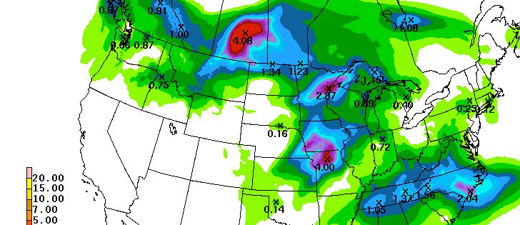 UPDATED: Accumulated rain totals July 11-13. Source: NOAA-WPC