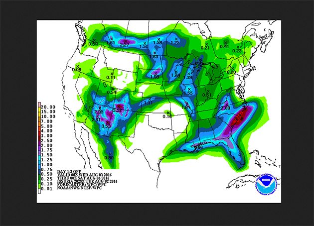 Tuesday night to Friday night accumulation. U.S. Weather Service