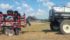 The new ST-10 fertilizer cart has a 10-ton capacity, with a 120 and 180 cubic foot tanks. The ST-10 is divided into four control sections. The unit is fully ISOBUS compatible with any common controller on the market. | Salford photo