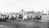 The chuck wagons tear down the track at the Calgary Stampede in 1958. | File photo
