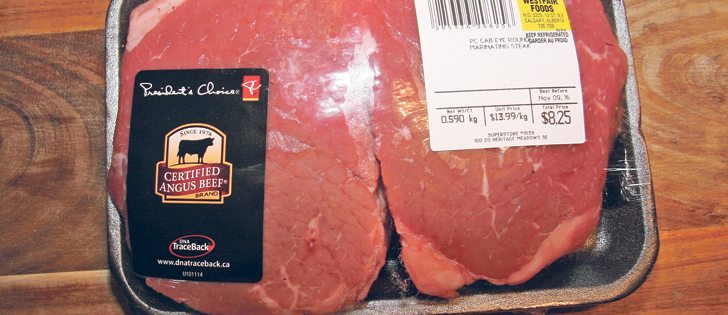 A round steak purchased from Real Canadian Superstore also comes with DNA trace-back. 
|  Barbara Duckworth photo
