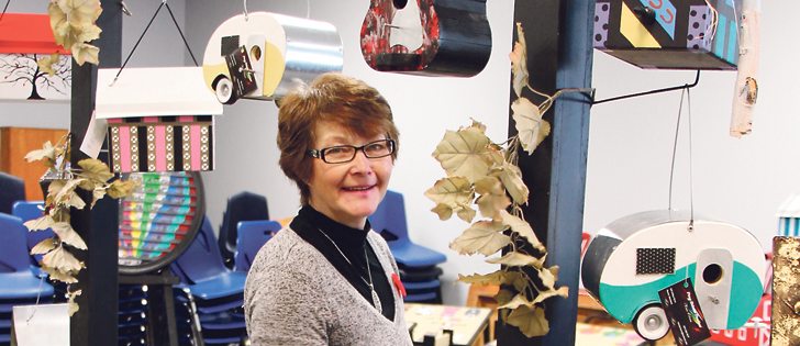 Karen Coleman sells her creations at in Oak River, Man. She designs and hand-paints desks, chairs, chests and birdhouses under the name Crazy Coleman Creations.  |  Joan Airey photo