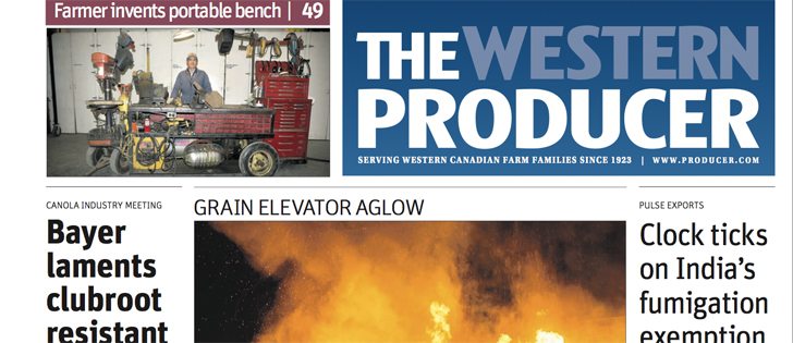Due to extreme weather conditions, your printed copy of the December 8 Western Producer may be delayed.