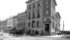 This photo, taken between 1910-1920, shows the buildings that now make up the Flatiron block in Lacombe, Alta. The last building, constructed in 1910, was the Union Bank, located behind the Merchants Bank. | Lacombe & District Historical Society photo