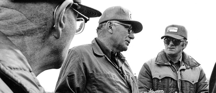 John Nowoselsky, manager of the Termuende Research Ranch near Lanigan, Sask., shows producers clover silage during a field day at the facility in the spring of 1983.  |  File photo