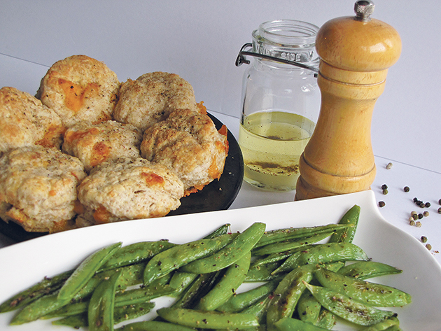 Black pepper adds zing to biscuits and snap peas.  |  Betty Ann deobald photo
