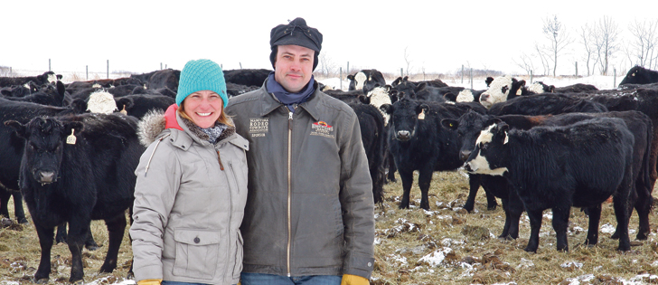 Tania and Ryan Beierbach say raising cattle and running a business can make for some long days but they enjoy the lifestyle for their growing family.  |  Karen Briere photo