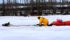 On April 16, Easter Sunday, 10 horses fell through the ice on a dugout, sparking a rescue effort involving crews and members from six fire and rescue stations. | Screencap via YouTube.com and William Vavrek