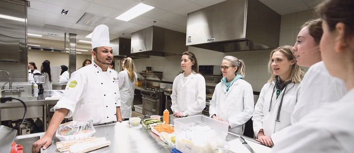 The U of S’s College of Pharmacy and Nutrition opened the research and food lab in March in the Health Sciences Building. “These state-of-the-art laboratories will be used to educate the next generation of dietitians and support nutritional research programs in the college,” said Kishor Wasan.  |  David Stobbe/College of Pharmacy and Nutrition photo