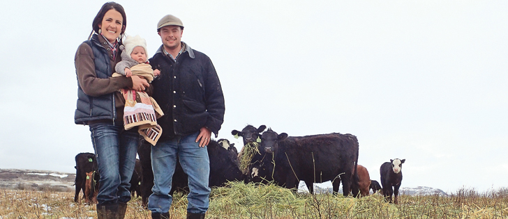 Kaycee and Bobby Peters and their daughter, Eva, raise Black Angus on an Alberta ranch.  |  Barb Glen photo