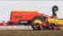 Seed and pesticide are delivered through the system of conventional hoppers. Fertilizer from the front air tank goes down through separate openers. All this at more than 13 m.p.h. | Vaderstad photo