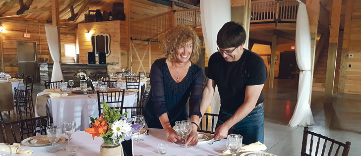 Ria and Ken Holgerson built a barn on their Alberta farm in 2015 to host weddings and special events and are now booked into 2019. | Brenda Kossowan photo