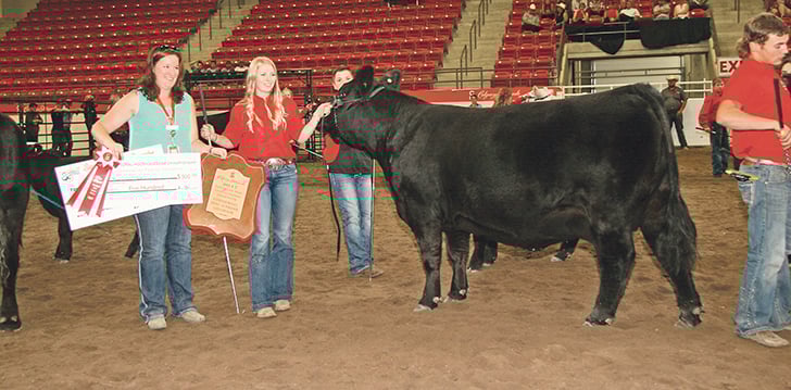 Bailery Wauters of Wrentham won the supreme champion commercial beef award at the Calgary Stampede. Barbara Duckworth photos