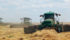 The Rosebank Hutterite Colony cut into a barley field Aug. 12 near Deerwood, Man. | Jeannette Greaves photo