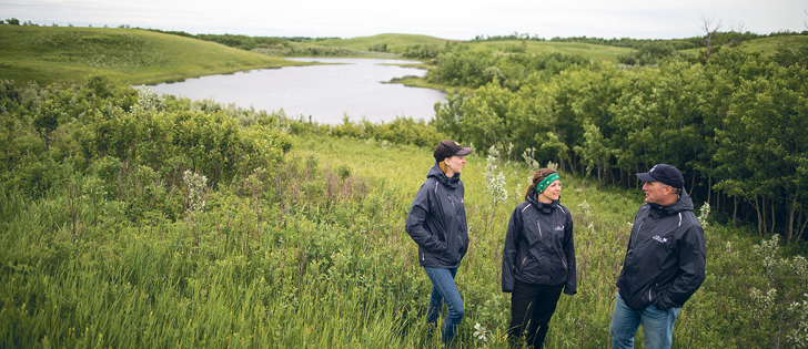 Nature Conservancy of Canada staff tour the area near Buffalo Lake.  |  Brent Calver photo