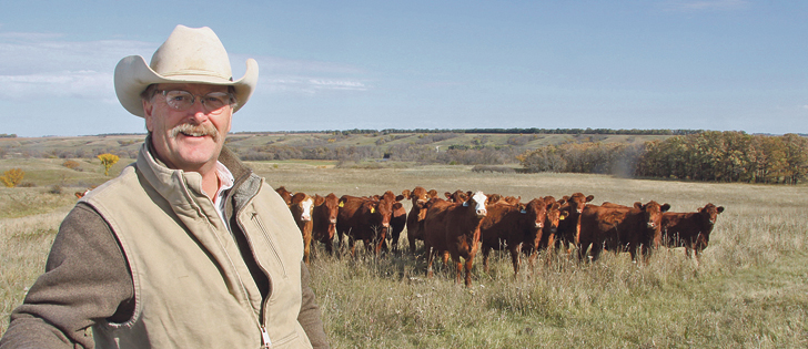 Dan Rorvig, a cattle rancher from central North Dakota, supports free trade, but says the world won’t end if Trump terminates NAFTA. Rorvig thinks the U.S. and Canada will work out a bilateral deal to maintain the free flow of beef and cattle.  |  Robert Arnason photo