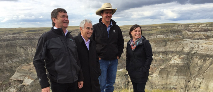 Hargrave, second from right, was a volunteer fire-fighter with the Walsh department and was killed when the water-tanker truck he was driving rolled on a grid road about 10 kilometres south of Burstall, Sask. | Photo via Twitter/Oniel Carlier