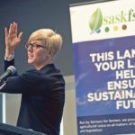 Marla Riekman from Manitoba Agriculture’s ag resource branch spoke about managing soil salinity at the Saskatchewan Farm Stewardship Association’s annual general meeting and conference in Yorkton, Sask., earlier this month. | William DeKay photo