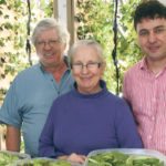 Wayne and Caroline Lohr and business partner Ulf Geerds display produce grown in their indoor gardens at Olds, Alta. | Barbara Duckworth photo