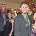 Tannis and Derek Axten of Minton, Sask., left, and Francois Handfield and Veronique Bouchard of Mont Tremblant, Que., were named Canada’s Outstanding Young Farmers national winners Dec. 1 at the group’s annual conference in Penticton, B.C. | Karen Morrison photo