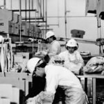 Workers prepared beef for boxing at the Cargill Foods plant in High River, Alta., in 1990. | File photo