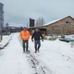 Grant, left, and Art Harfman take a stroll on their Circle Two Ranch at Bridesville, B.C. | Karen Morrison photo